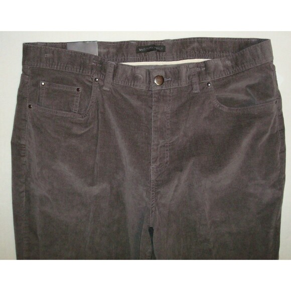 New Mens NWT $228 Saks Fifth Avenue Collection Corduroy Pants Gray 38 X 32 Tower - Picture 1 of 4